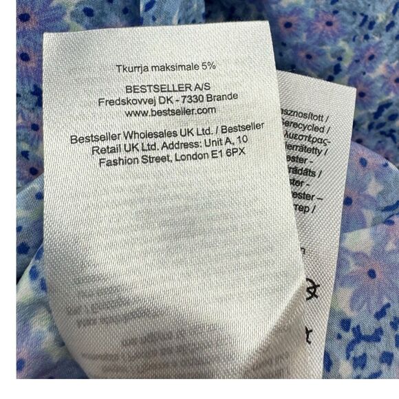 Vero Moda Henna Dress Womens Small Floral Ruffle Long Sleeve Mini Sundress NWT - Picture 10 of 16